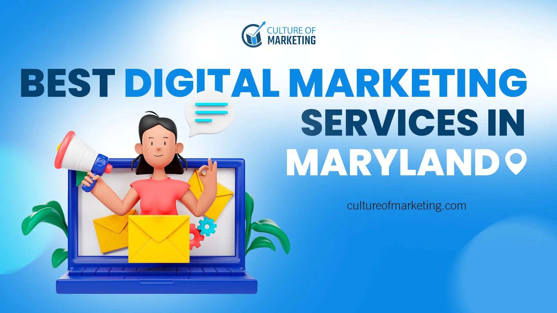 Banner showing best digital marketing services available in Maryland